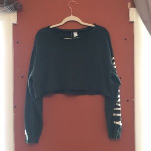 Cropped Long Sleeve POSITIVITY Shirt